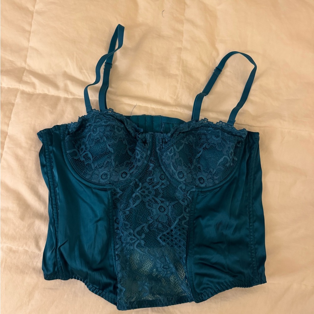 Sincerely Jules Teal Lace Bustier